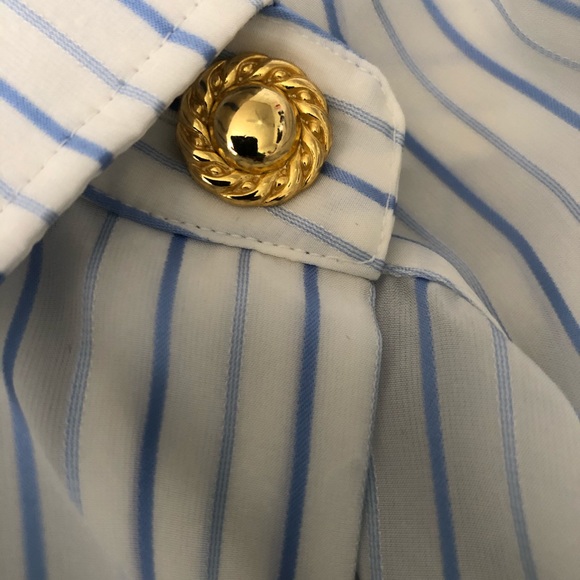 balenciaga white baby blue pulled shirt - Picture 8 of 10